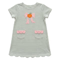 Pumpkin applique dress