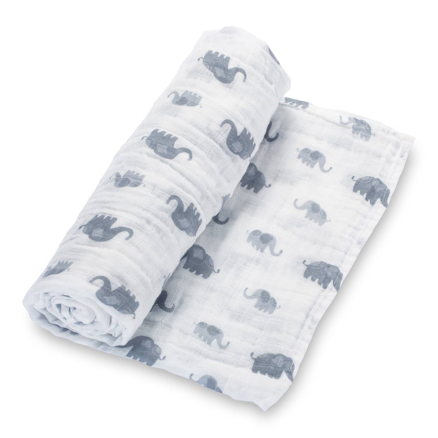 Baby Muslin Swaddle Blanket 47x47 Elephantastic