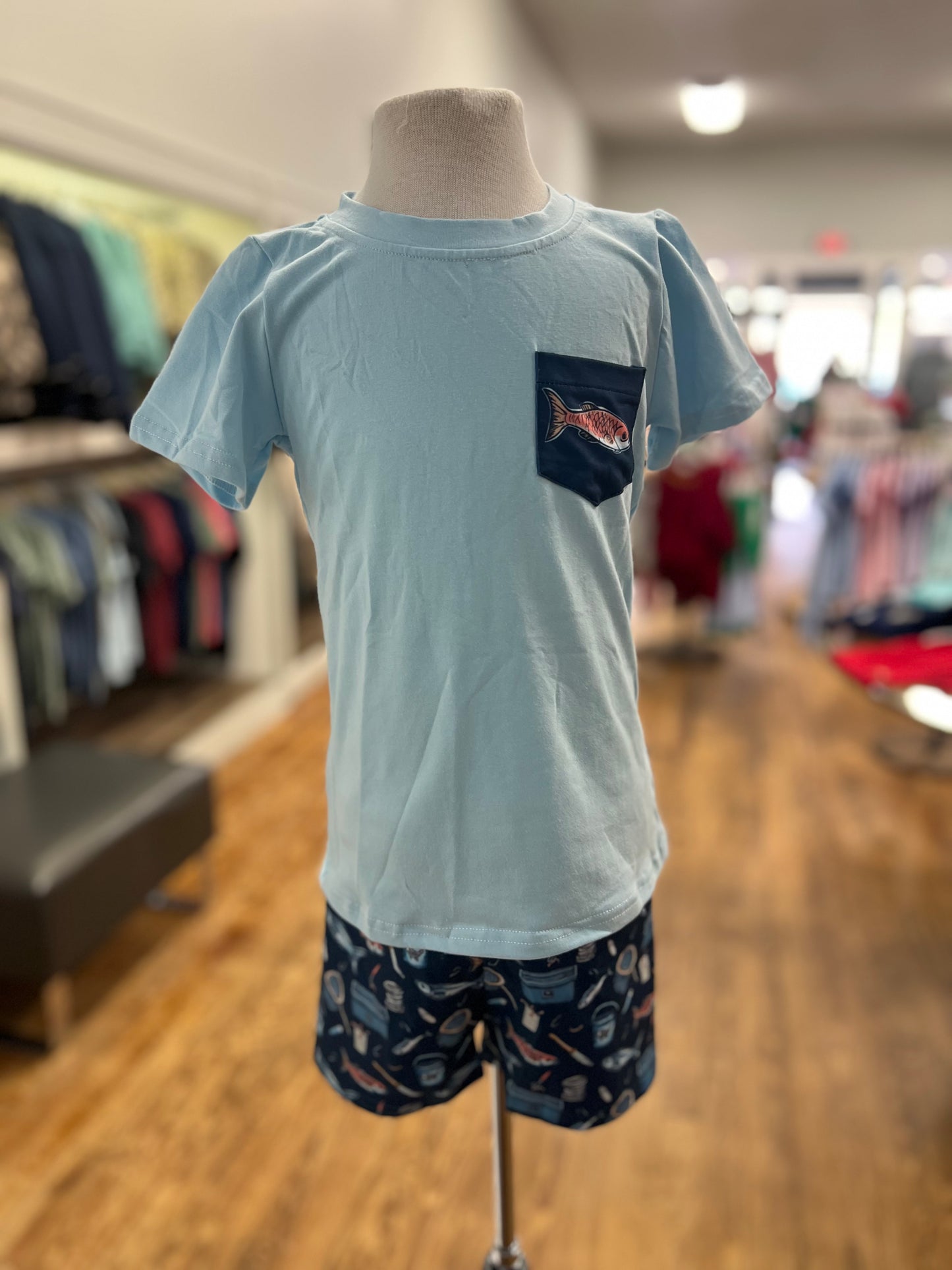 Daddy’s fishing buddy short set