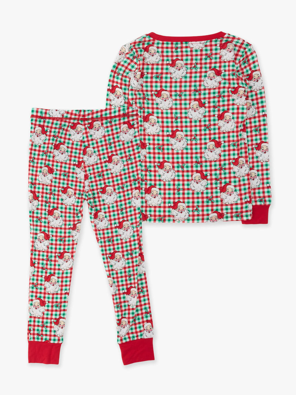 SoftSnooze™ Kids Bamboo Viscose Red & Green Dear Santa Christmas Long Sleeve Pajama Set