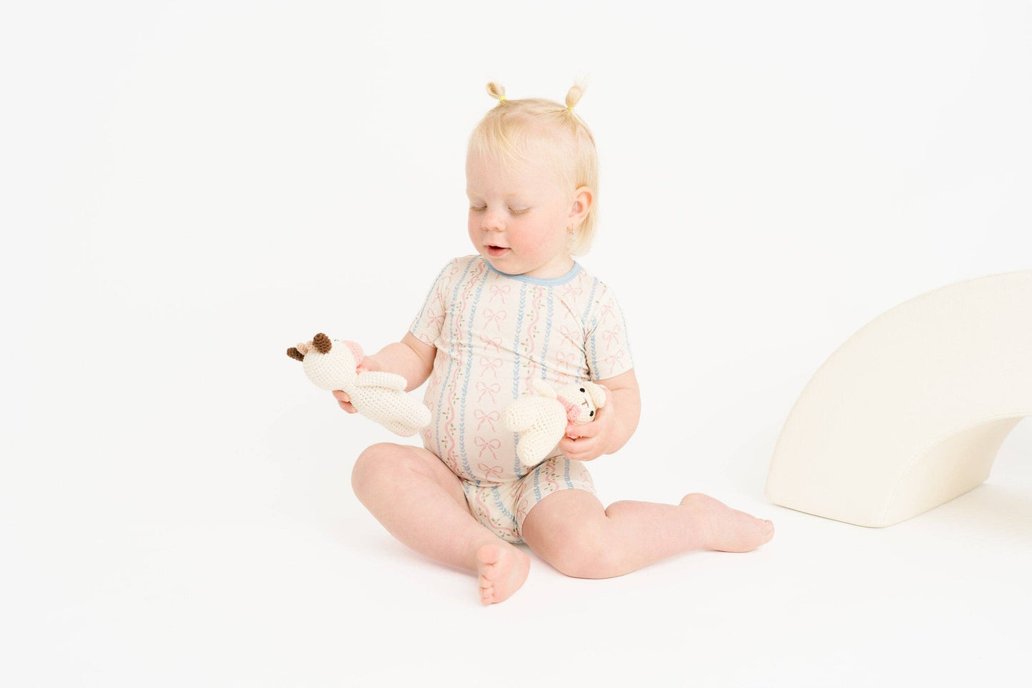 Dainty Bows Bamboo Shorts Set