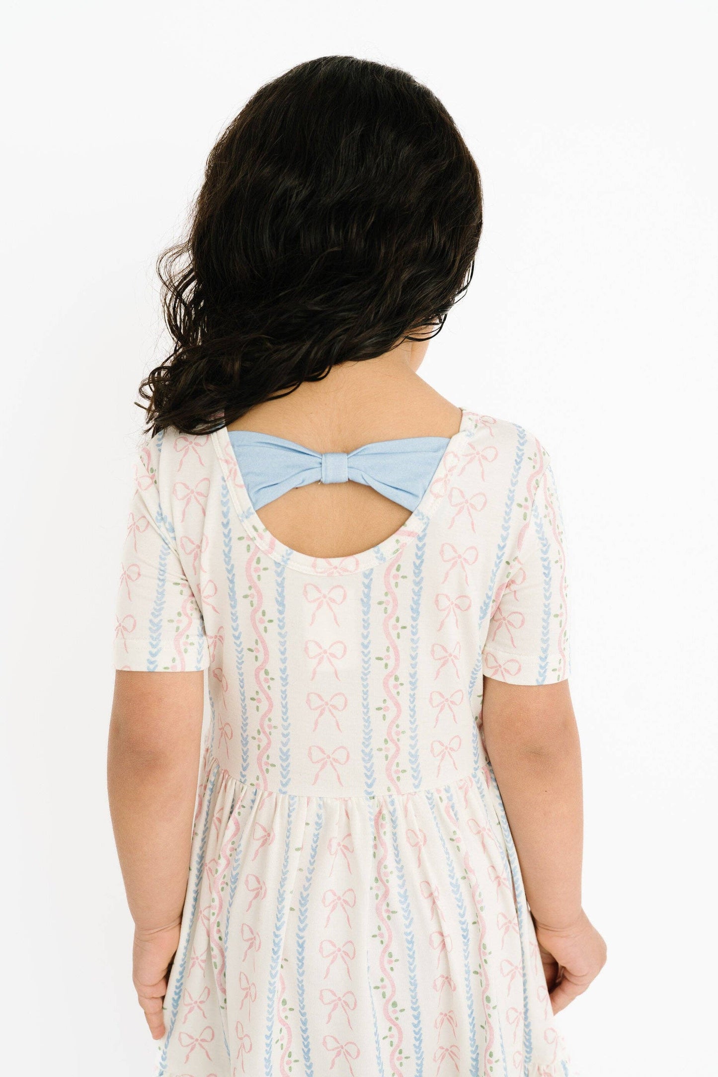 Dainty Bows Short Sleeve Bamboo Dress