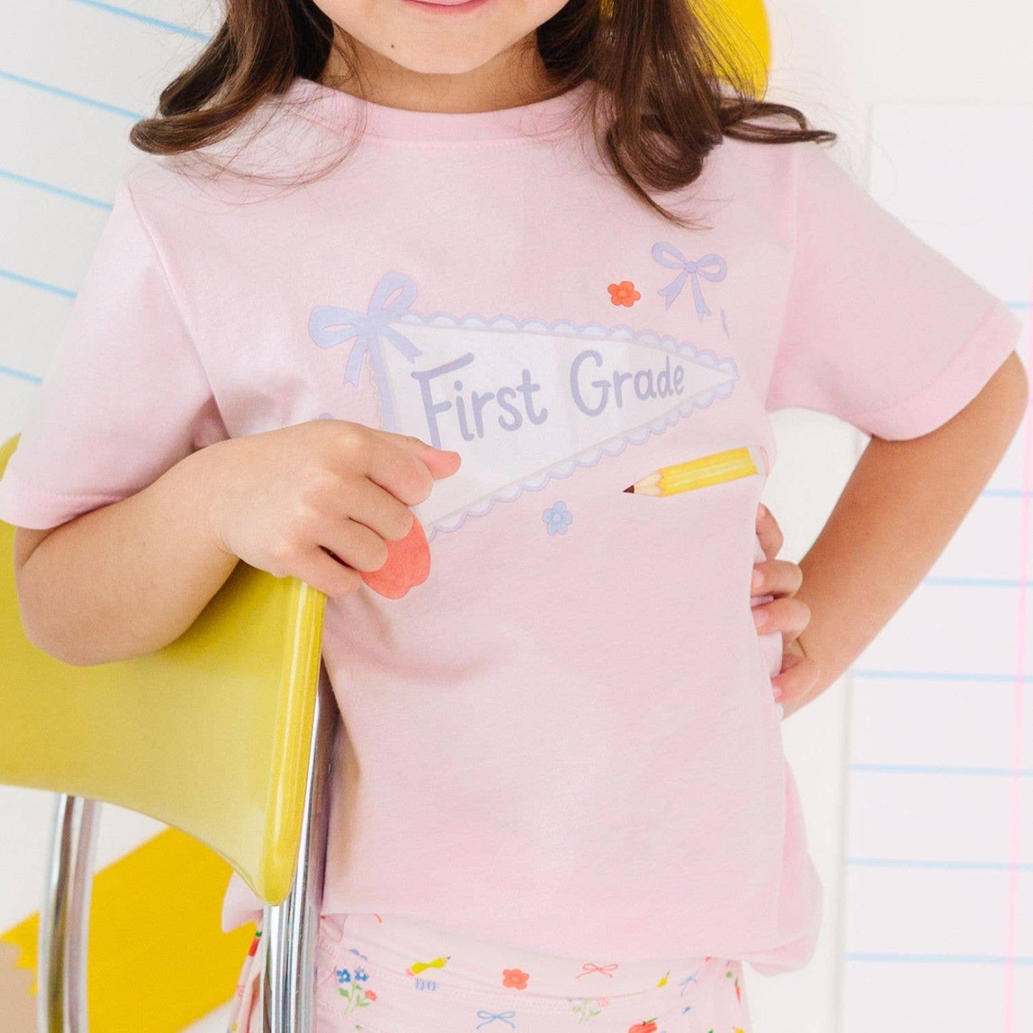First Grade Pennant Short Sleeve T-Shirt - Back To School