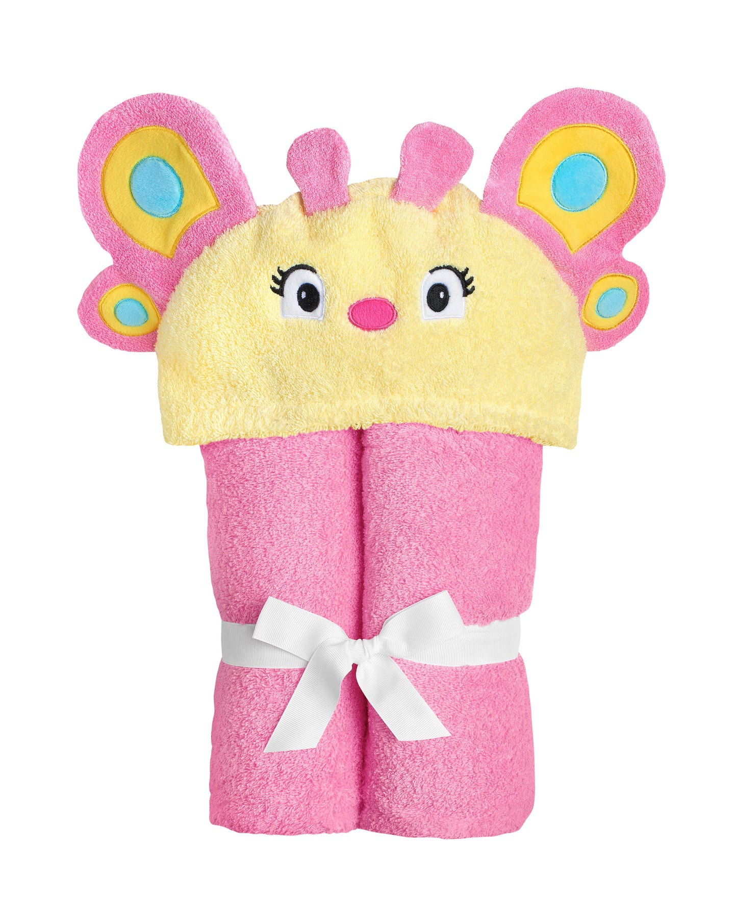 Butterfly hooded towel for toddlers ages 2 to 8 years old