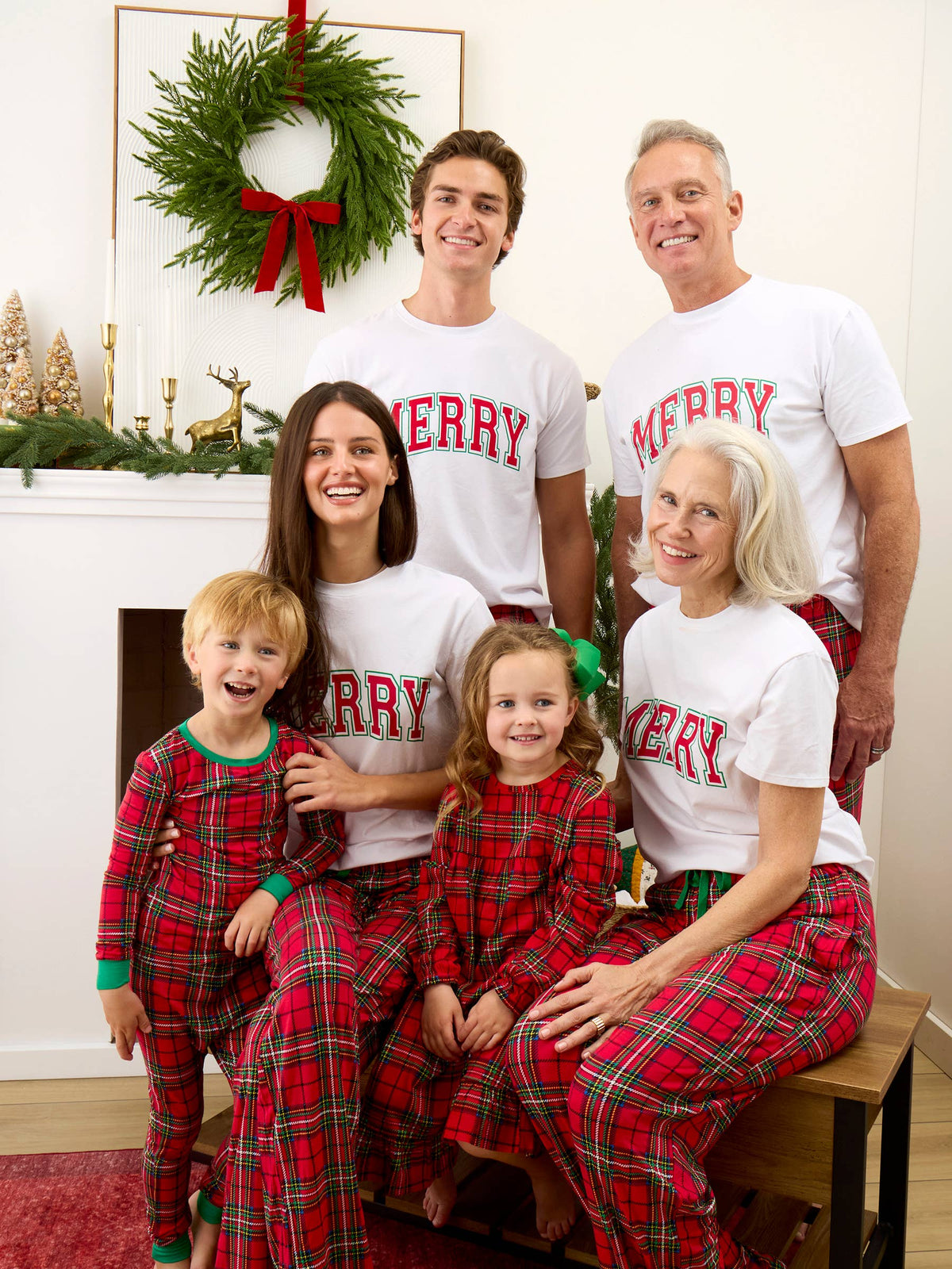 SoftSnooze™ Kids Bamboo Viscose Red Nicholas Plaid Long Sleeve Pajama Set