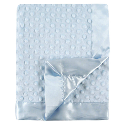 Hudson Baby Plush Mink Blanket, Powder Blue