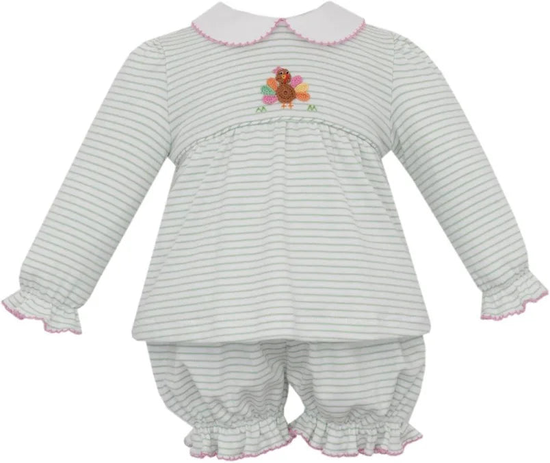 Turkey girls green knit set