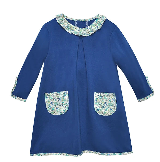 Gemma Dress - Blue Flower