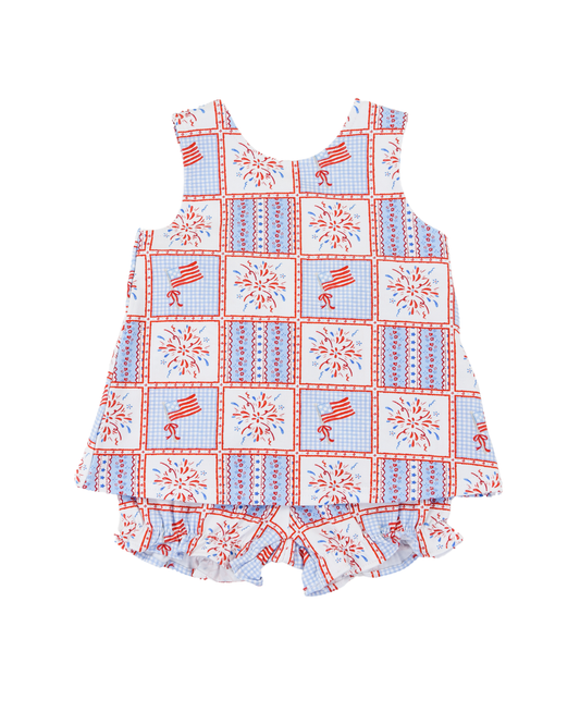 patriotic patchwork crossover set