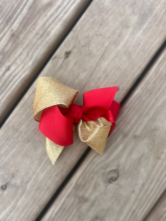 Red & gold 5.5” alligator clip