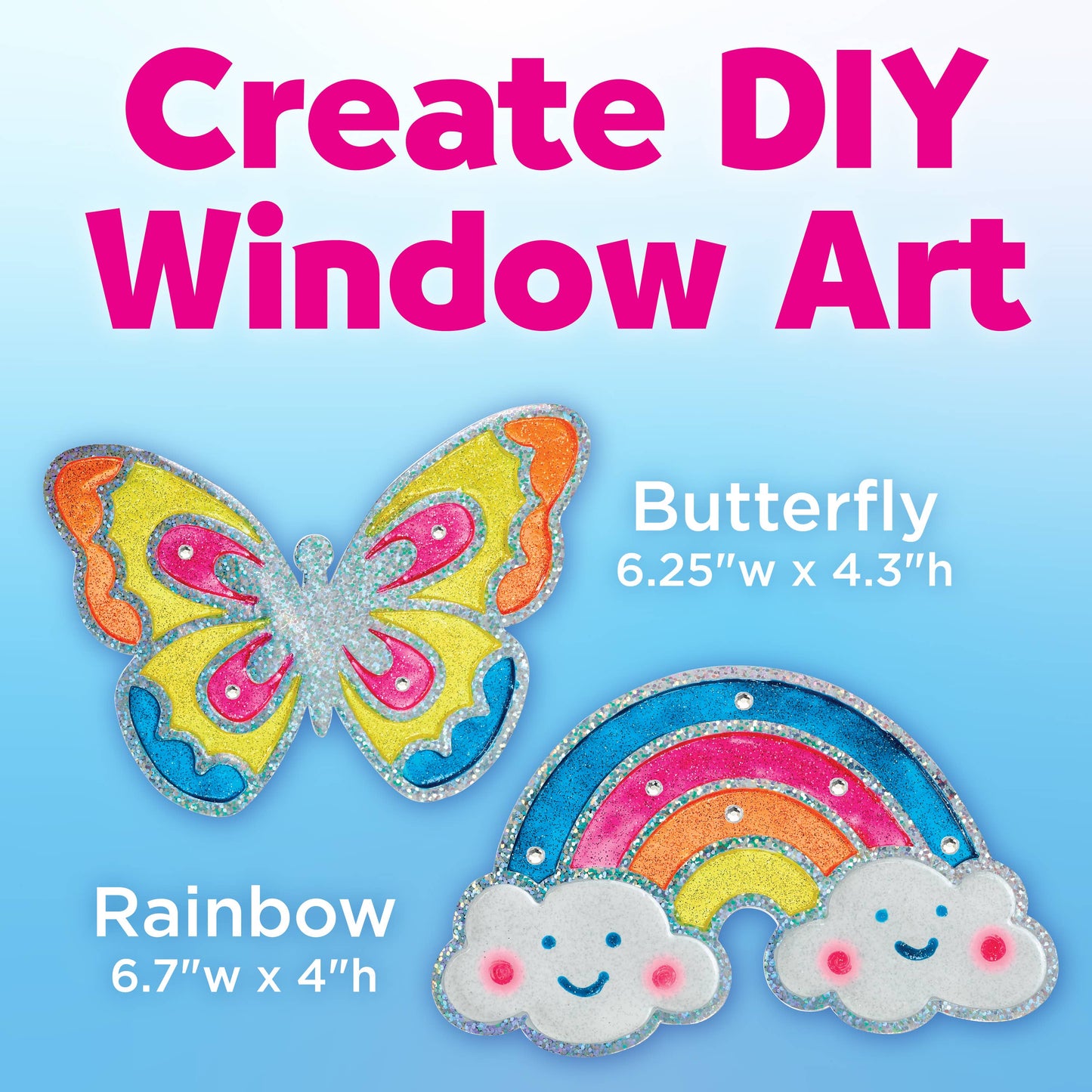 Easy Sparkle Window Art Mini Kit Craft Kit for Kids