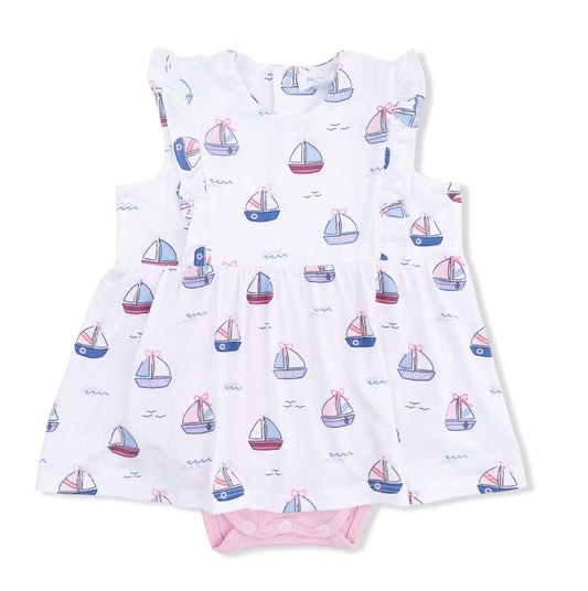 Sailboat Pink BodySuit Dress