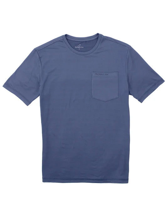 Ravine pocket tee SS dusk blue