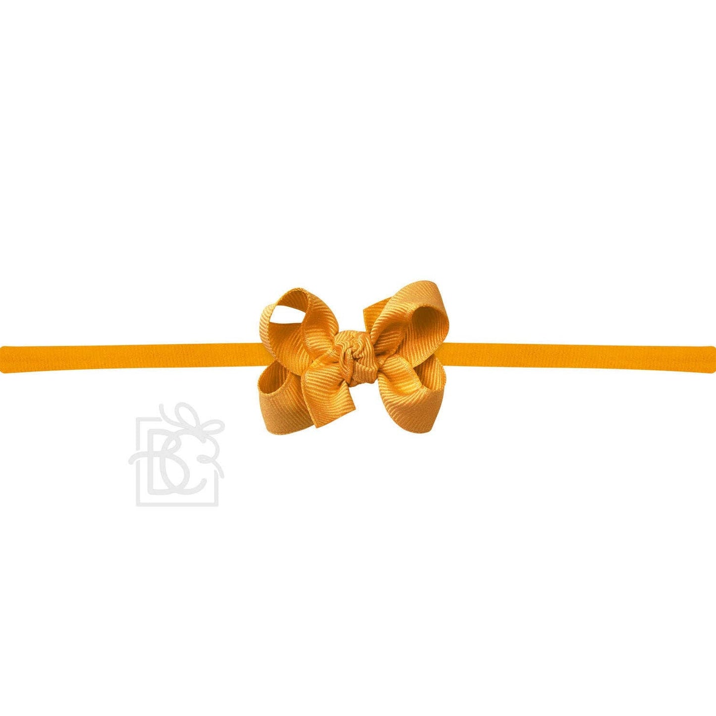 1/4" NYLON PANTYHOSE HEADBAND W/SIGNATURE GROSGRAIN BOW