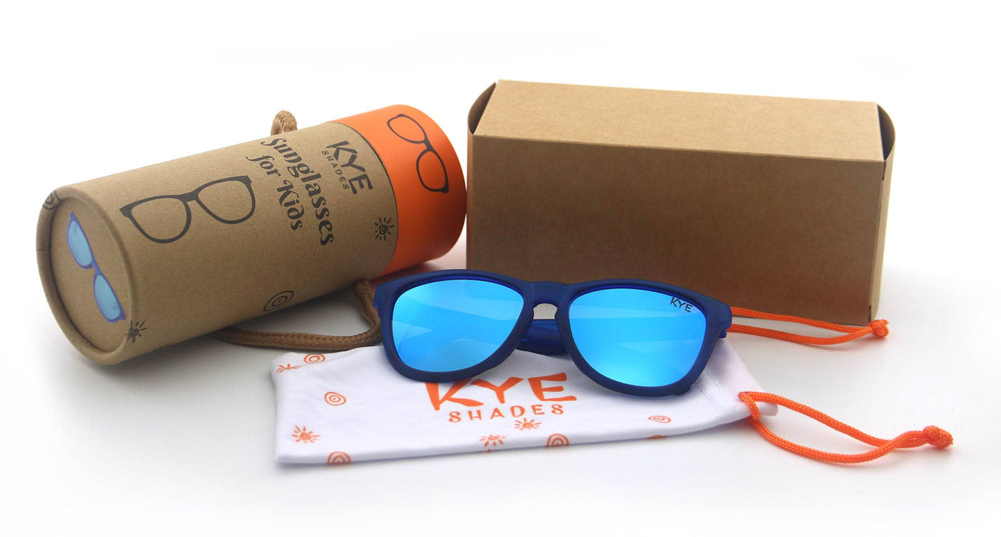 Kids Polarized Sunglasses | Blue Frog - Fits Ages 3-7