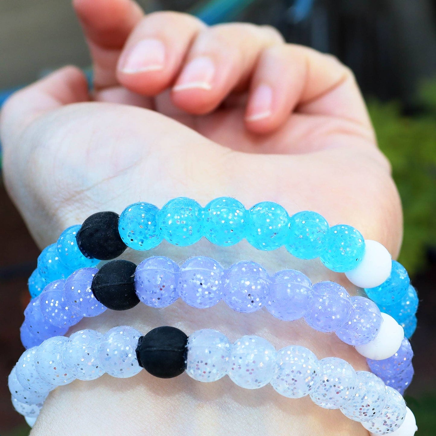 Glitter Silicone Beaded Bubble Bracelets