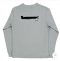 Jon boat L/S moss tee