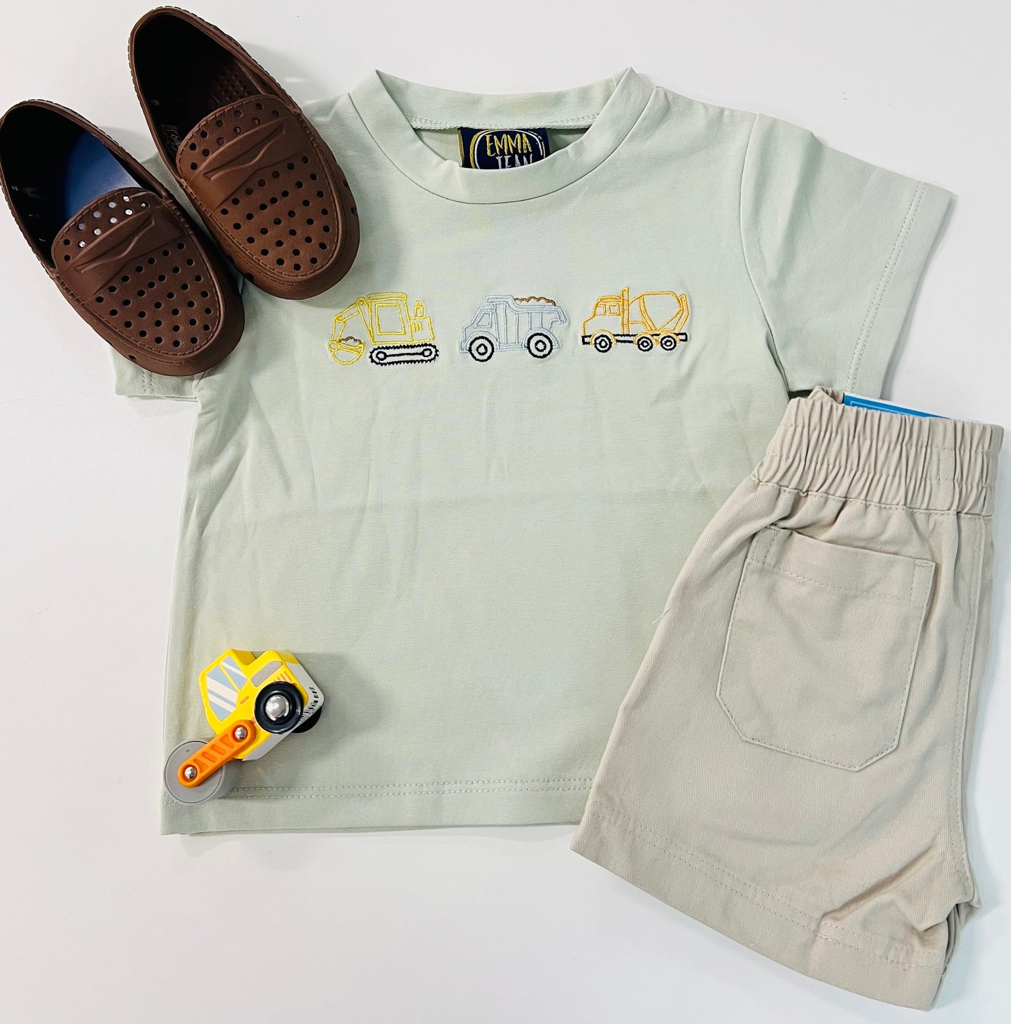 Construction Embroidered T-shirt