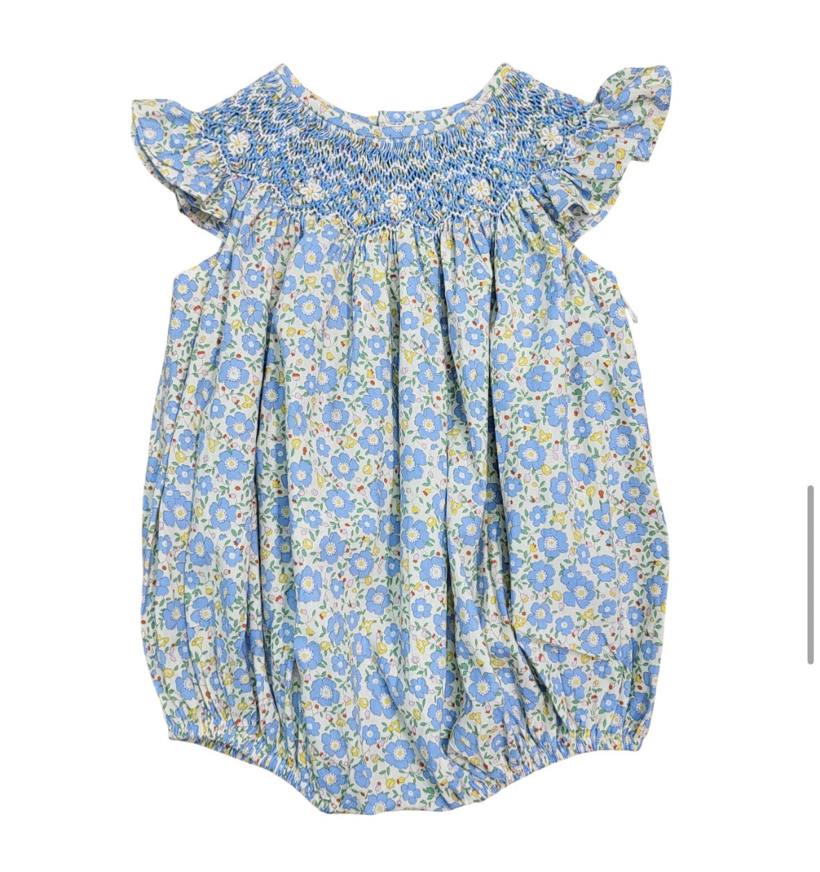 Becca blue/yellow smocked bubble