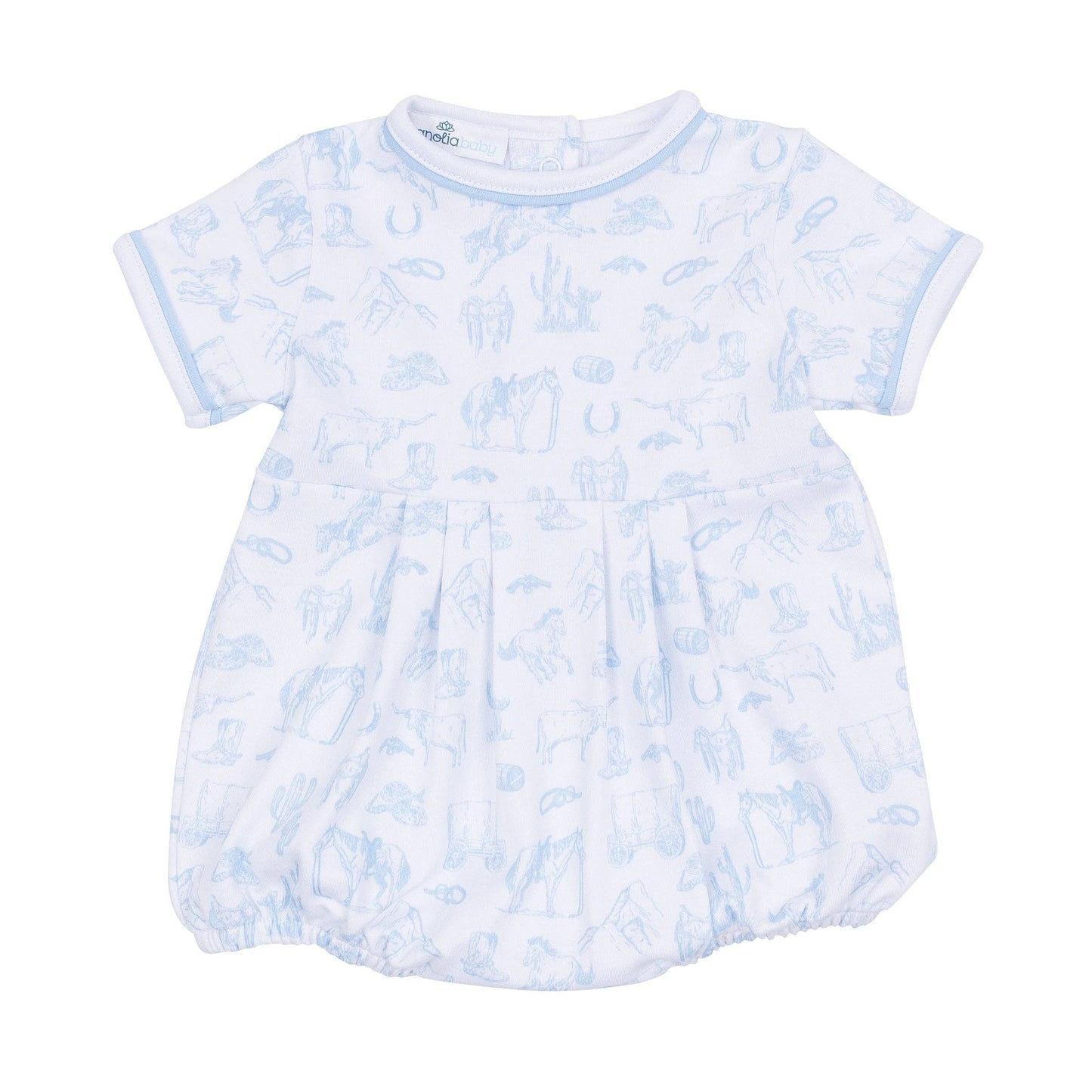 Wild West Toile Bubble - Light Blue