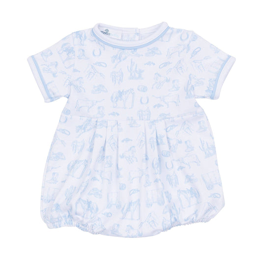 Wild West Toile Bubble - Light Blue