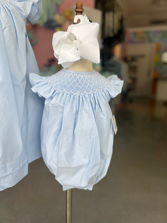 Catherine pearl smocked bubble