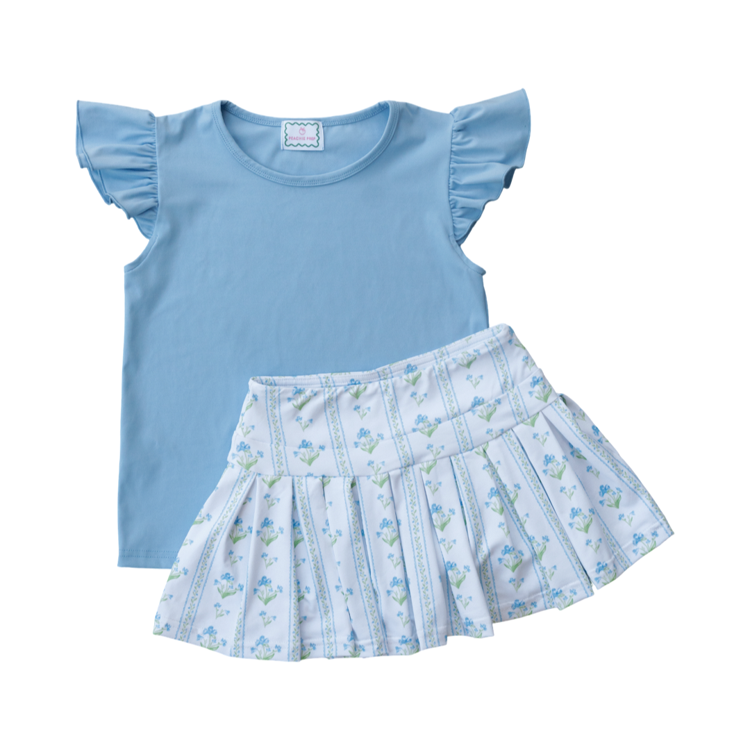 Collins Set in Blue Trellis