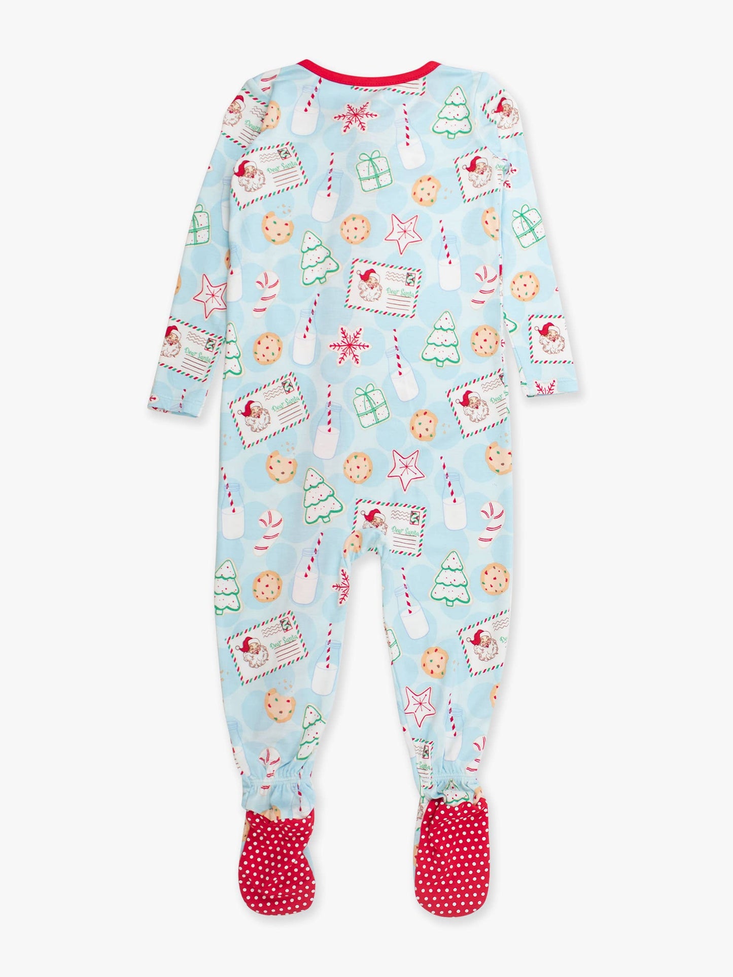 SoftSnooze™ Baby Bamboo Viscose Santa Sweets Footed One Piece Pajama