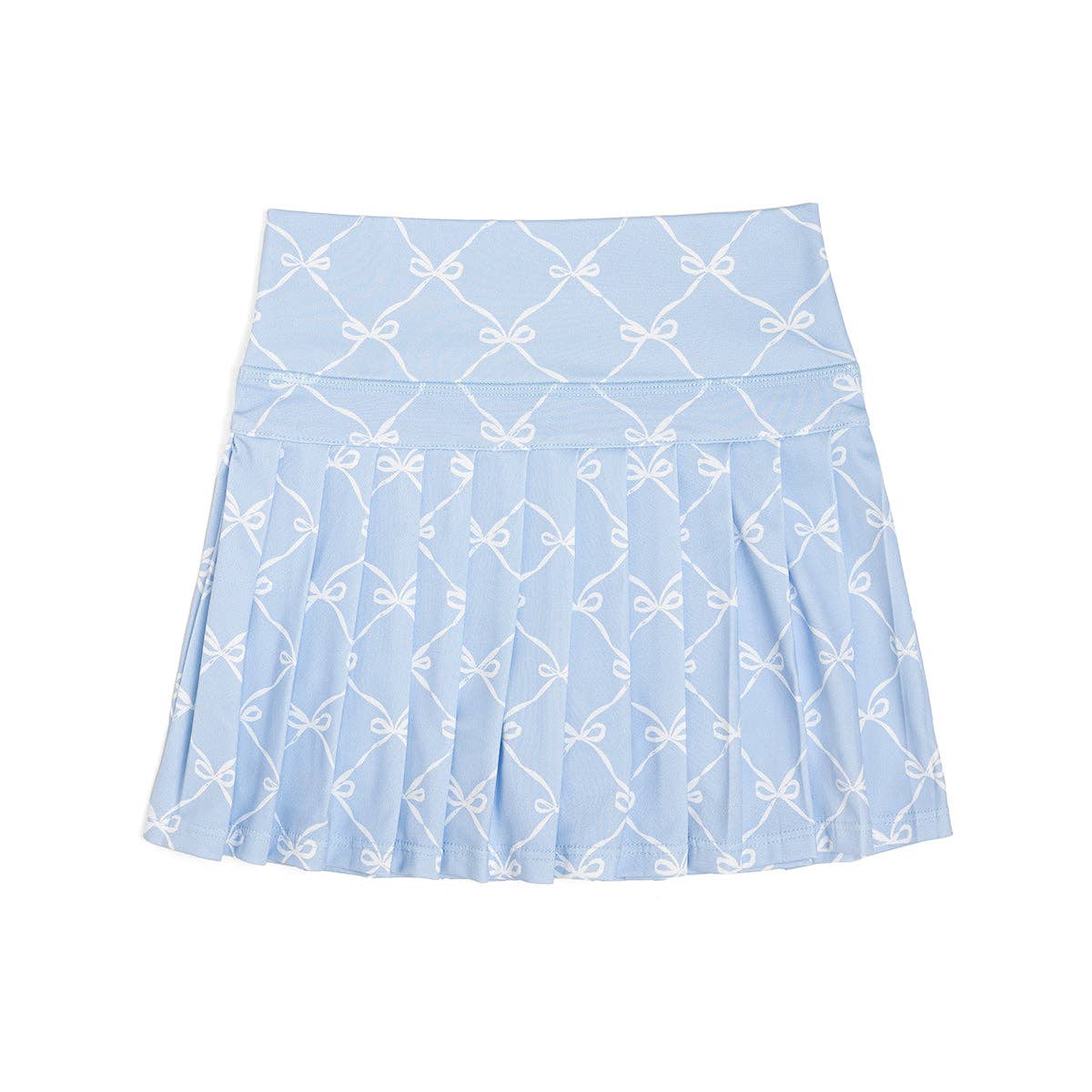 Powder Blue Bow Trellis Athletic Skort - Fourth of July