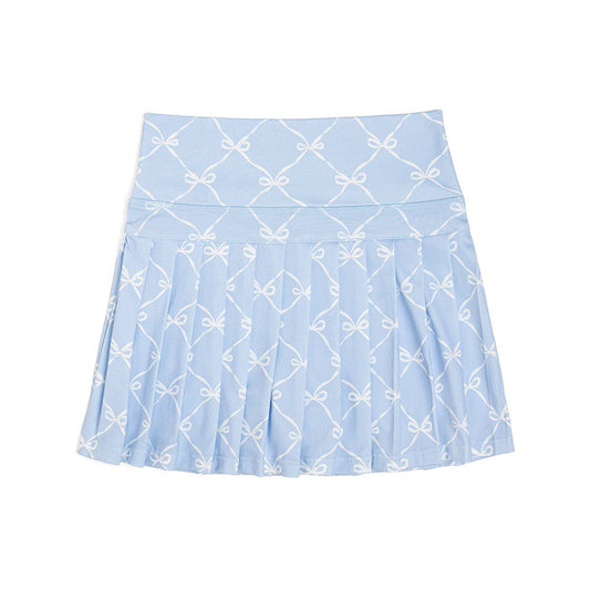 Powder Blue Bow Trellis Athletic Skort - Fourth of July