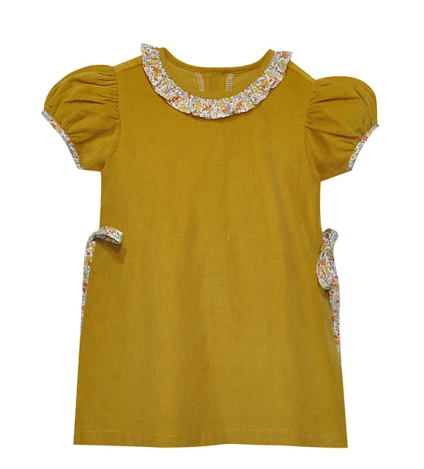 Allie Kate Dress - Yellow  Flower