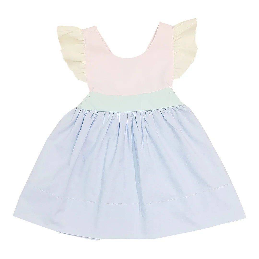 Colorblock Bow Back Dress
