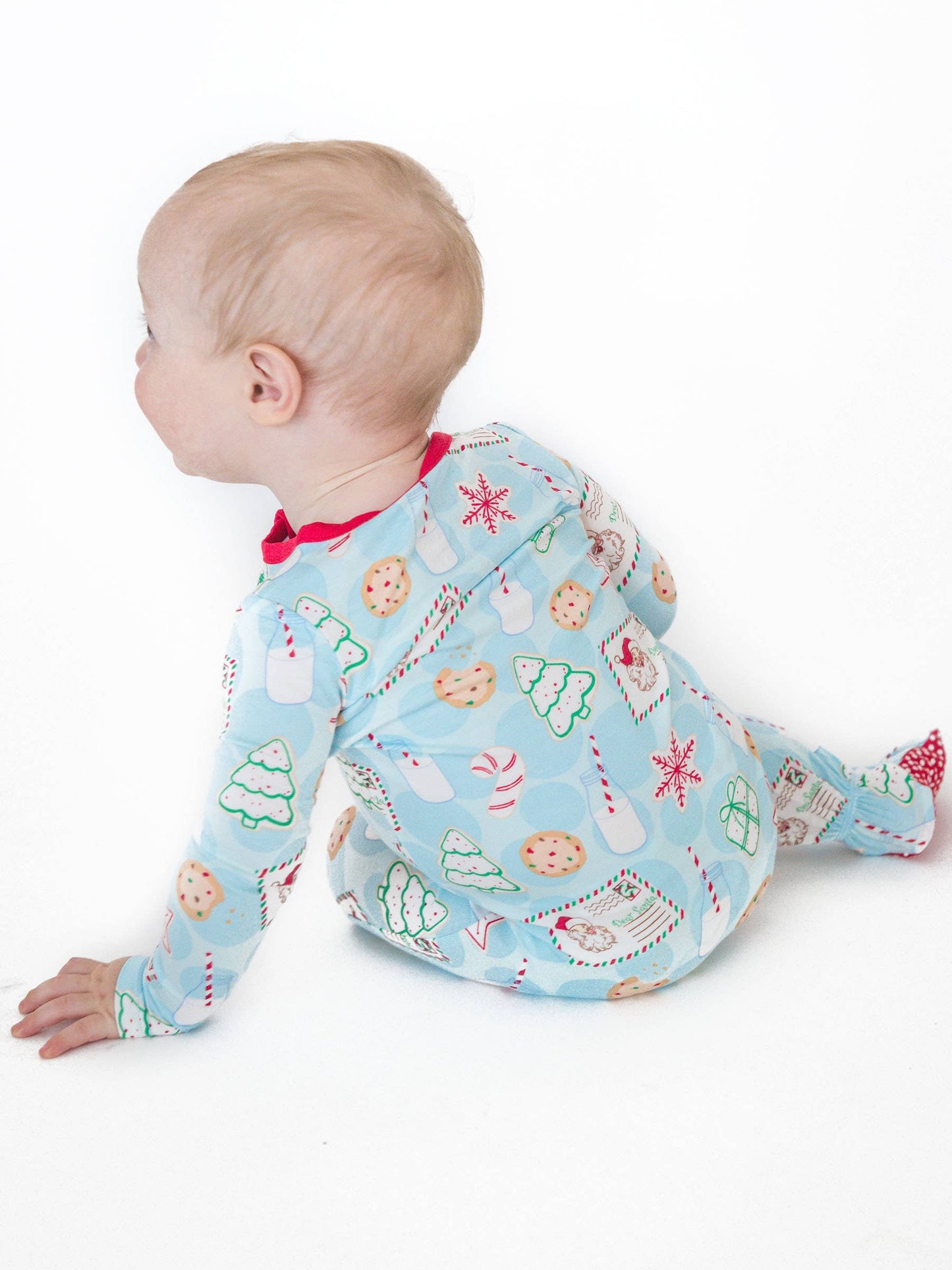 SoftSnooze™ Baby Bamboo Viscose Santa Sweets Footed One Piece Pajama