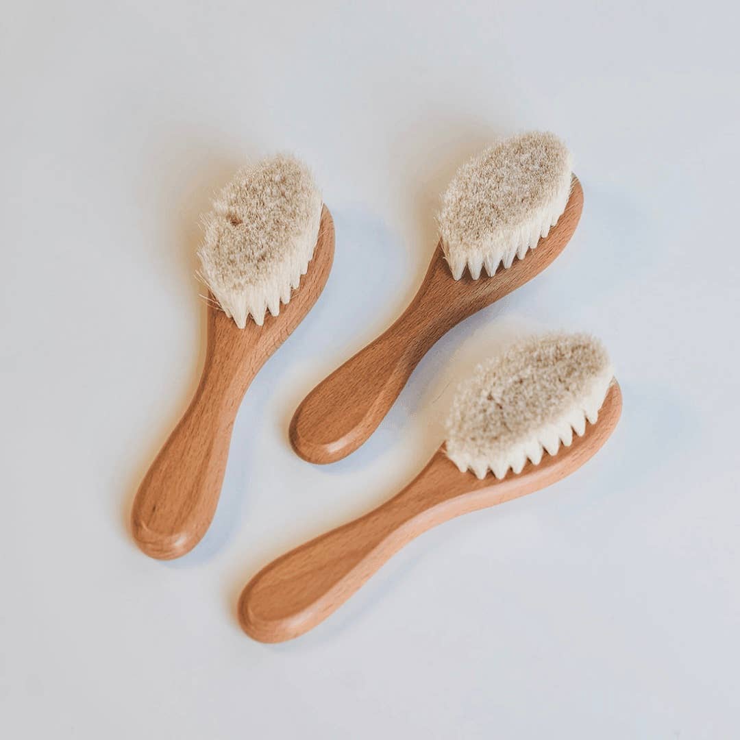 Baby's First Hairbrush in Beechwood - Natural & Gentle