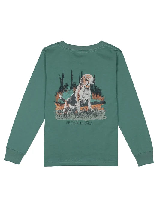 Boys beagle LS marine green