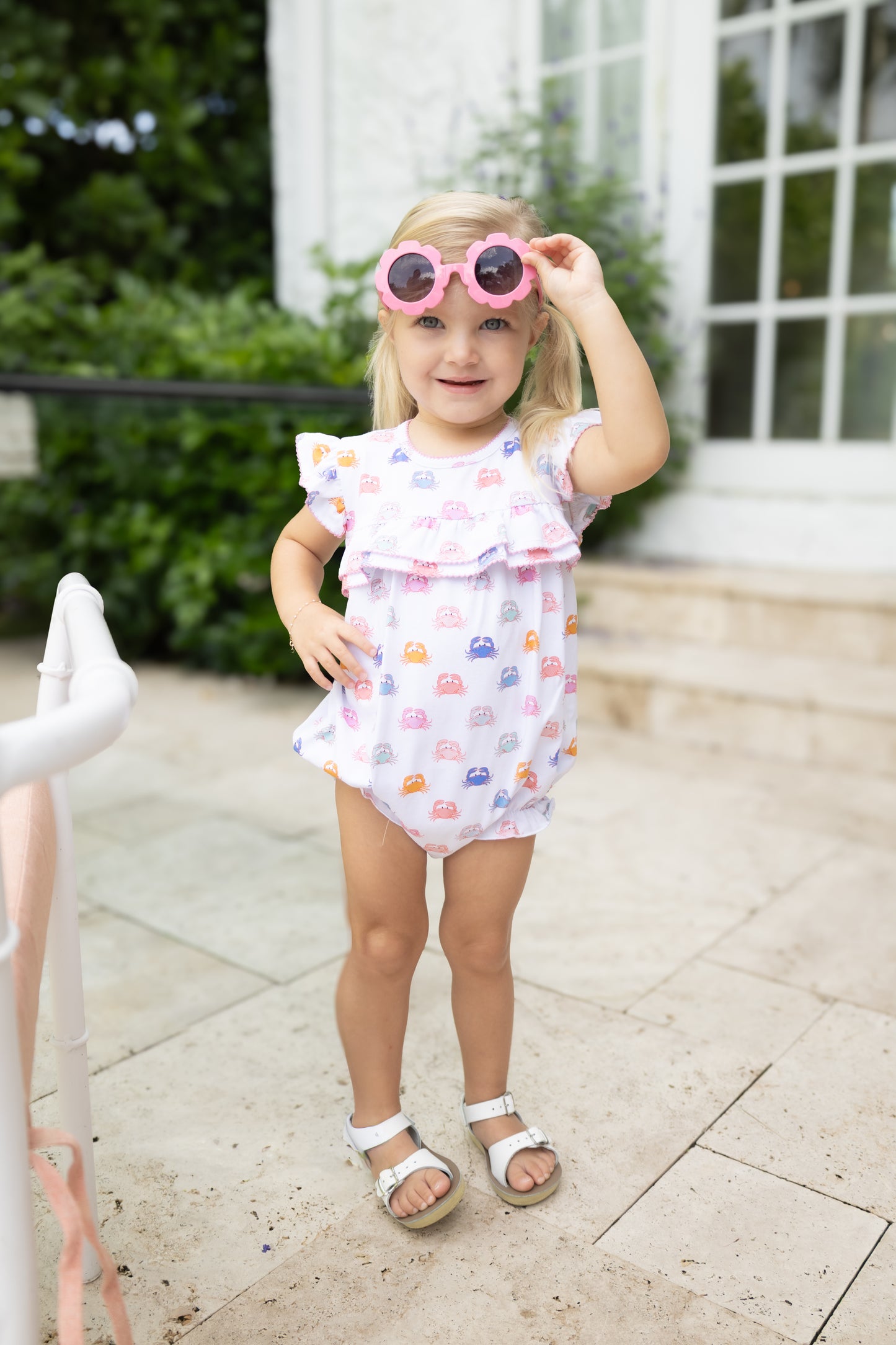 pastel ruffle romper