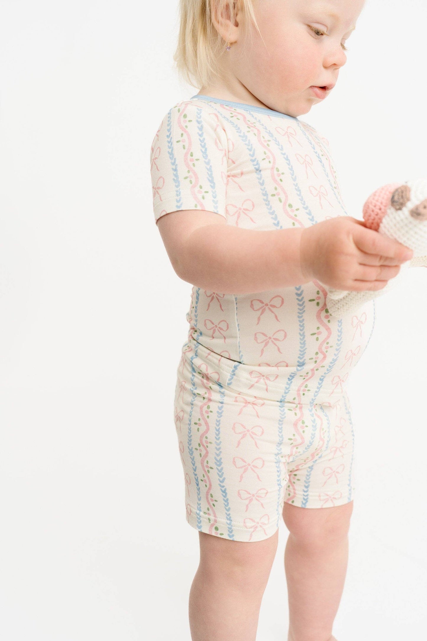 Dainty Bows Bamboo Shorts Set