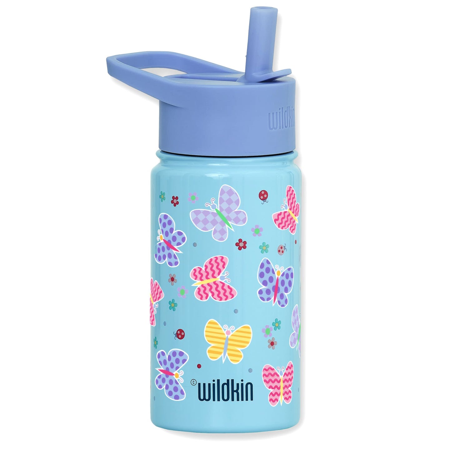 Butterfly Garden Blue 14 oz Steel Bottle
