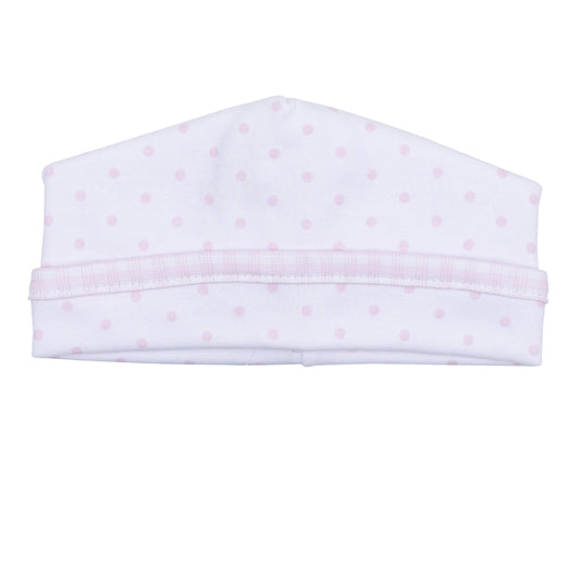 Gingham Dots Hat - Pink