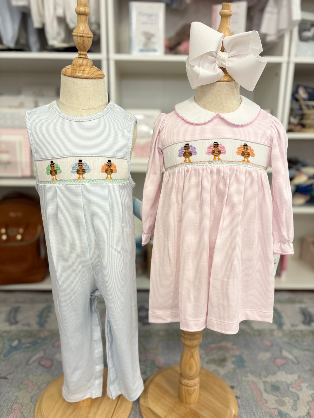 Turkey girls pink stripe dress