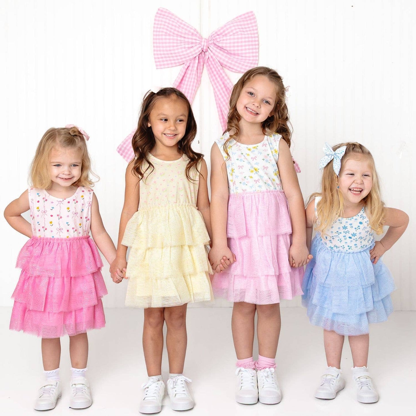 Sky Floral Tank Tutu Dress - Girls Clothes - Spring