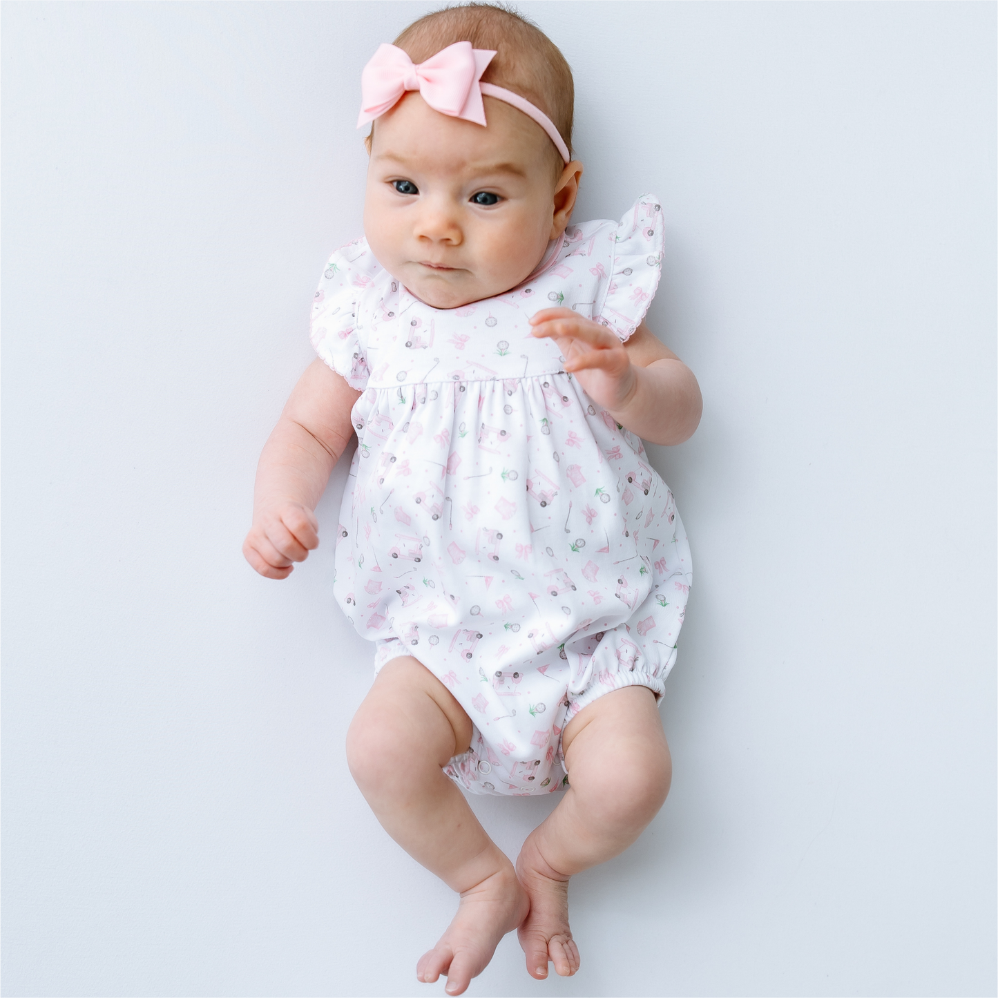 Little Golfer Print Bubble - Pink