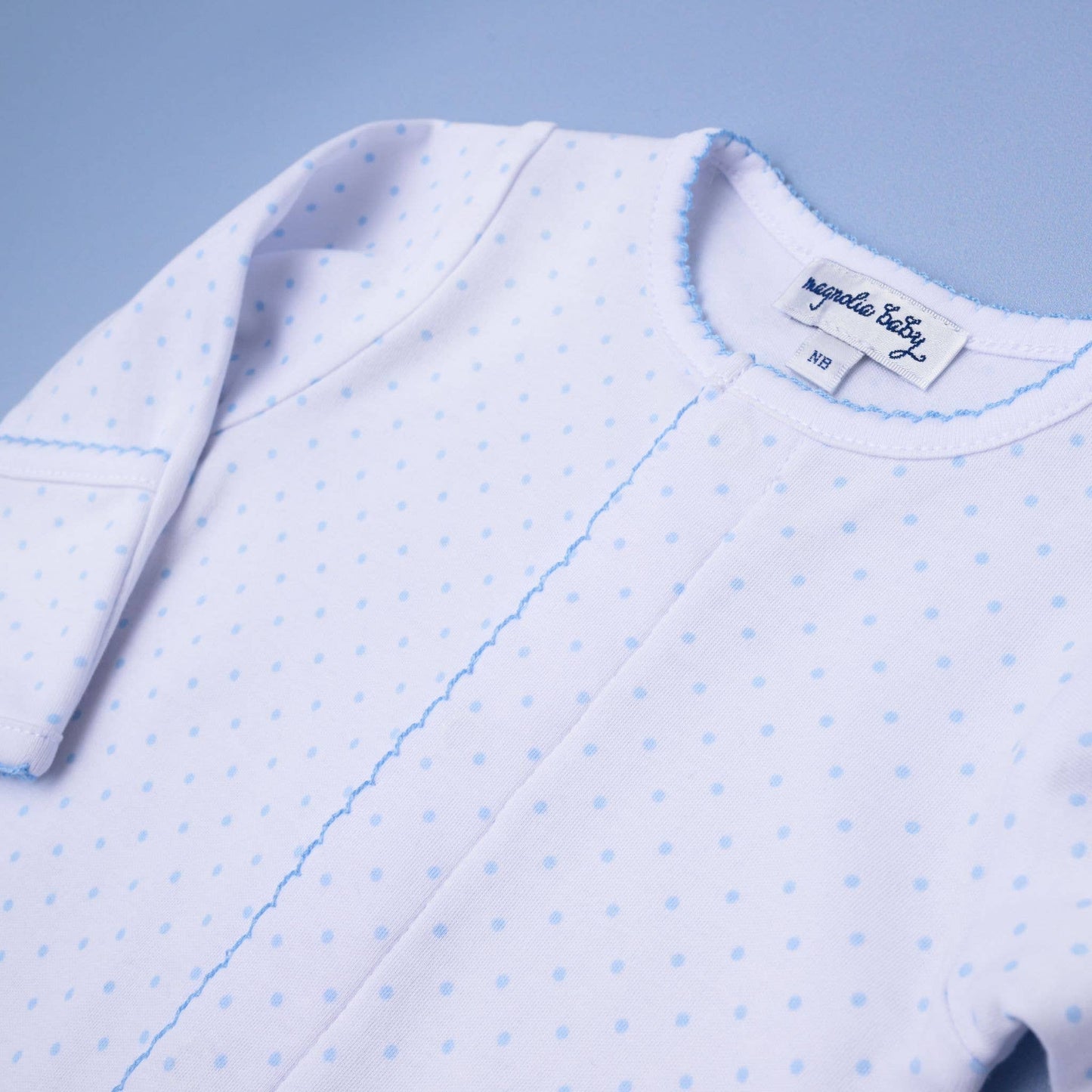 Mini Dots Footie - Blue