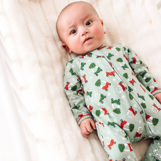 Deck the Wheels Zip Footie