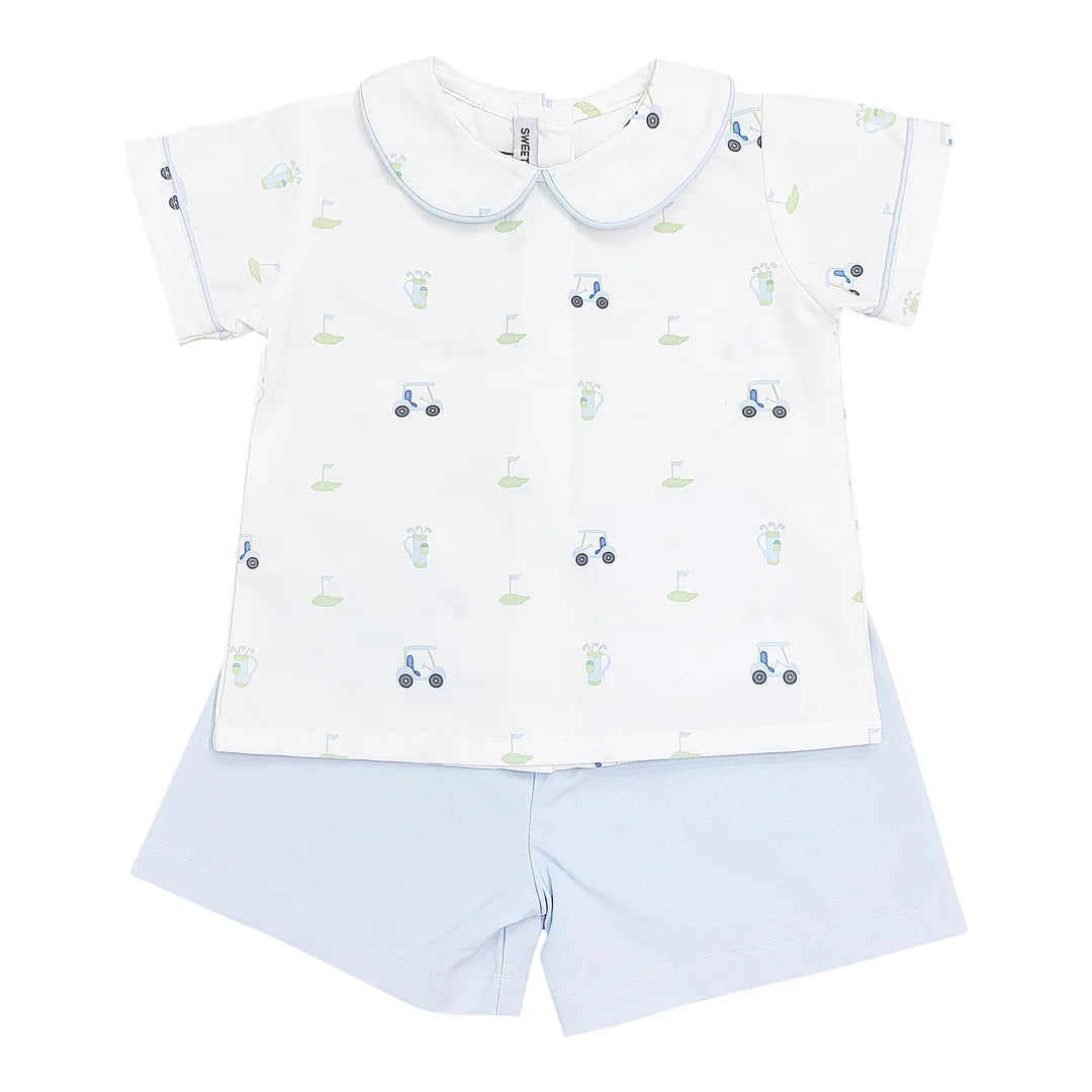 Golf Printed Boy Short Sets