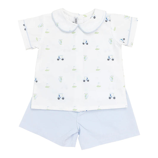 Golf Printed Boy Short Sets