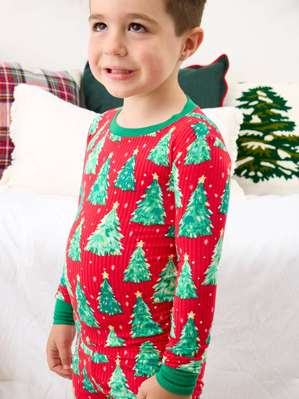 SoftSnooze™ Kids Bamboo Viscose O Christmas Tree Long Sleeve Pajama Set