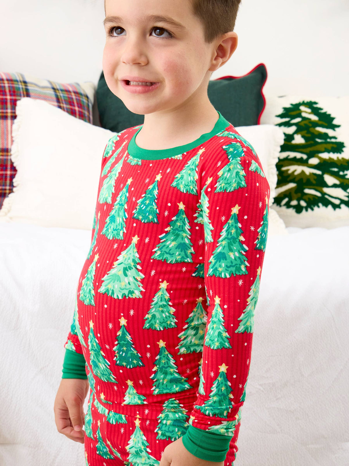 SoftSnooze™ Kids Bamboo Viscose O Christmas Tree Long Sleeve Pajama Set