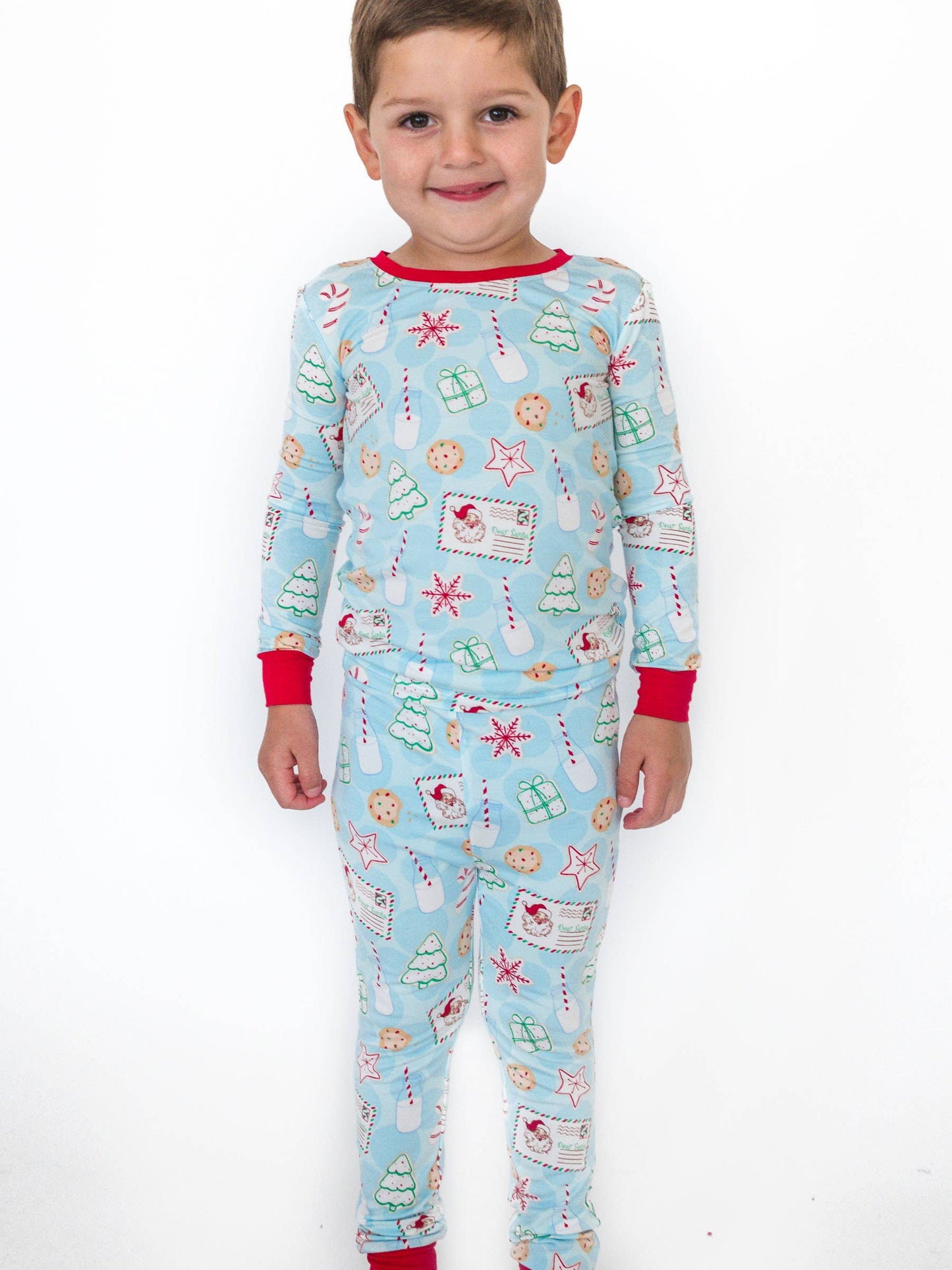 SoftSnooze™ Kids Bamboo Viscose Santa Sweets Long Sleeve Pajama Set