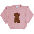 Crew Neck Sweater Doodle pink